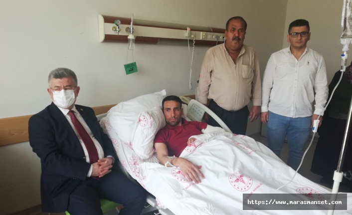 Aycan, Eren Abluka 5 Operasyonu Gazisini hastanede ziyaret etti