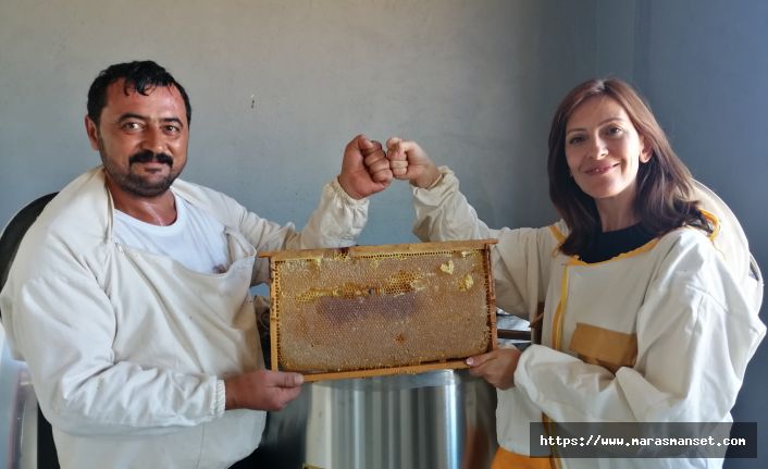 Kahramanmaraş'ta Hacettepe Üniversitesi iş birliğinde üretilen bal hasat edildi